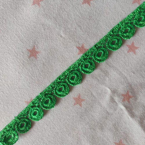 Green Baby Ring Lace Trim, 1 Metre 0.5 inch