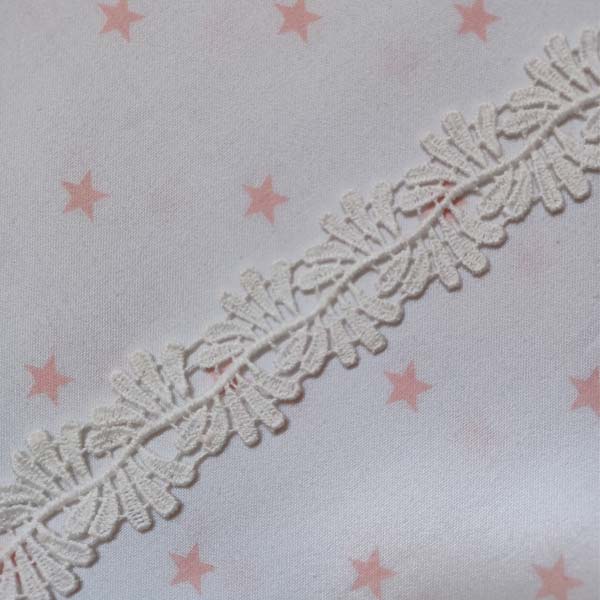 Imported white cotton lace trim