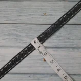 Black Insertion Guipure Tiny Lace, 0.5 inch wide, 1 metre length