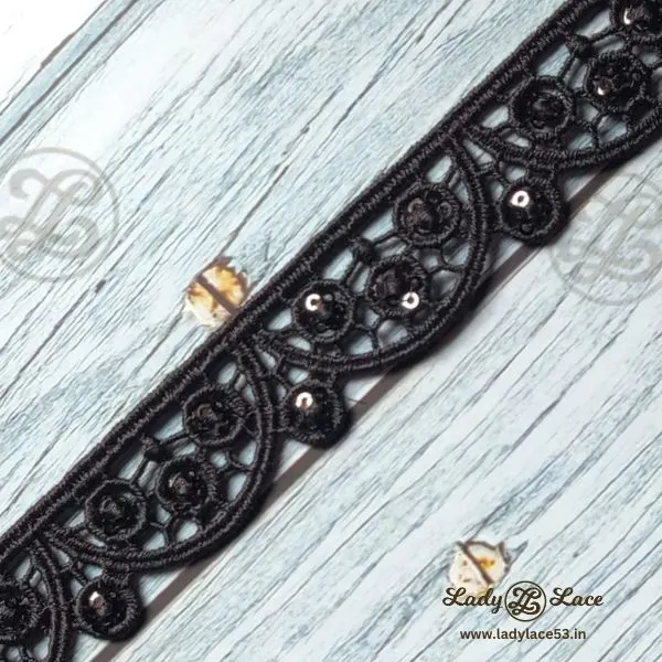 black-tiny-scolap-sequence-lace-1 Black Tiny Scallop Sequin Lace