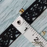 Black Tiny Scallop Sequin Lace