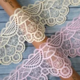 Elegant Crochet Organza Scolap Lace