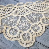 Elegant Crochet Organza Scolap Lace
