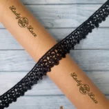 Flower Lace Trim Polyester Lace one sided hanging lace 1 Metre length 1.5 inches wide