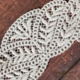 Leaves Shapes Sequin Scallop Lace