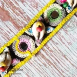 Multi Color Gujarati Traditional Navratri Shell Lace