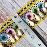 Multi Color Gujarati Traditional Navratri Shell Lace