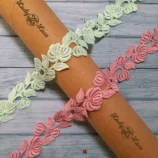 Rose with Sequin Lace Trim