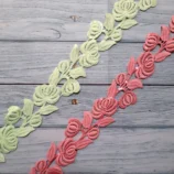 Rose with Sequin Lace Trim