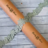 Cotton Flower Lace Trim, 2 inch wide, 1 yard length