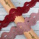 Wave and Dot Sequin Lace Trim – Sparkling Elegance in Every Stitch