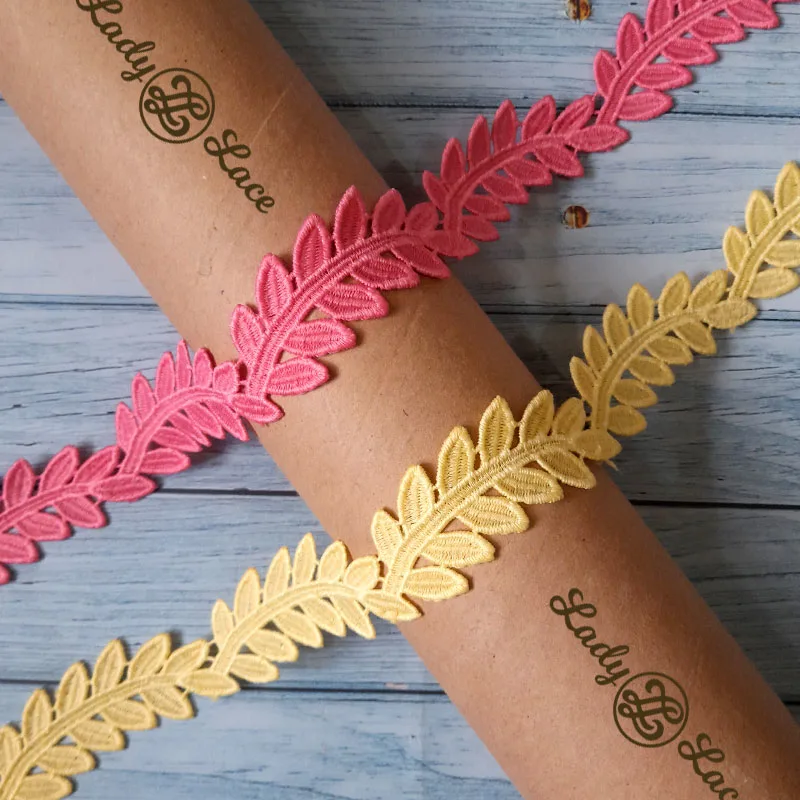 leaves-on-waves-lace-trim-1-inch-wide-1-metre-length-1 Leaves on Waves Lace Trim, 1 inch wide, 1 metre length