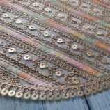 Necklace front with intricate multi-color zari work – 15 inch