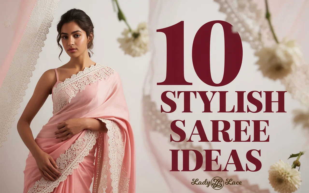 10 Creative Ways to Style Sarees with Lace Border Design