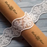 Waves Shape Flower Sequence Lace, 2.5 inch wide, 1 metre length
