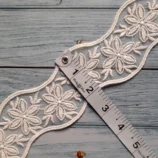 Waves Shape Flower Sequence Lace, 2.5 inch wide, 1 metre length