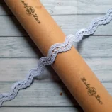 Waves with Dots Lace Trim, 1 metre length, 1 inch wide