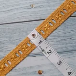 Cotton Two Sided Lace Trim, 1 inch wide, 1 metre length