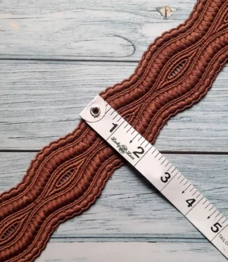Cotton Waves Lace Trim, 2 inch wide, 1 metre length