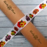 Digital printed fruits laces tape, 1.5 inch wide, 10 metre length