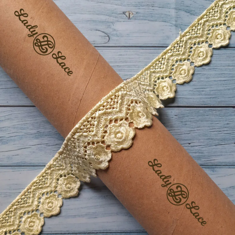 flower-lace-trim-polyester-lace-1 Flower Lace Trim Polyester Lace one sided hanging lace, 1.5 inch wide, 1 metre length