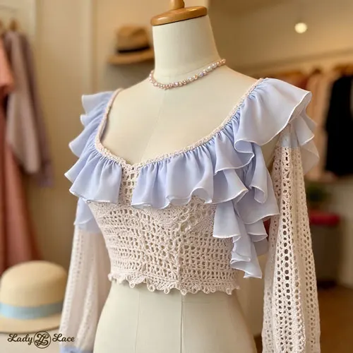 Ruffle Top Crochet Pattern Tutorial 🌼🧵 | Step-by-Step Guide