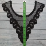 Black Necklace Flower Work Piece 13 inch