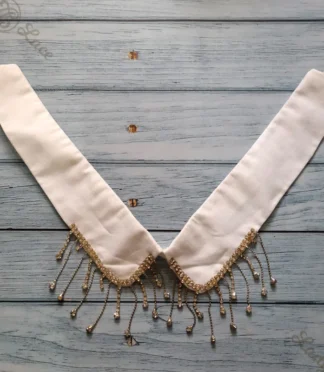 White Hanging Motif Neck Collar