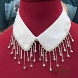 White Hanging Motif Neck Collar