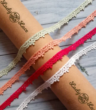 Tiny edging lace trim, 0.50 inch width, 1 metre length