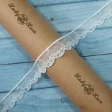 White organza scallop lace trim -1 inch width, 1 yard length