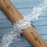 Guipure Lace Fabric Flower Embroidery Trimmings, 3 inch width, 1 yard Length