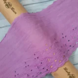 Purple cotton hakoba lace belt, 8 inch width, 1 yard length