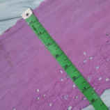 Purple cotton hakoba lace belt, 8 inch width, 1 yard length