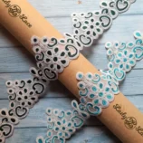 Cord lace trim, 3 inch width, 1 yard length