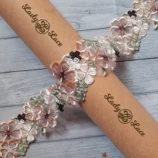 Embroidered Flower Lace, 2.5 Inch width, 1 yard Length