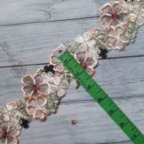 Embroidered Flower Lace, 2.5 Inch width, 1 yard Length