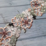 Embroidered Flower Lace, 2.5 Inch width, 1 yard Length