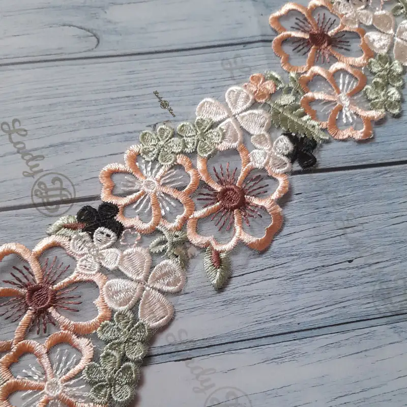 embroidered-flower-lace-2-5-inch-width-1-yard-length-3 Embroidered Flower Lace, 2.5 Inch width, 1 yard Length