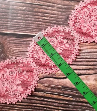 Flower lace with sequin lace trim, 3.5 inch width, 1 yard length
