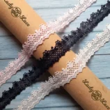 Imported Sequin flower lace trim, 1 inch width, 1 yard length