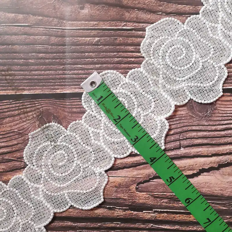 white-rose-with-sequin-lace-trim-4-inch-width-1-yard-length-2 White rose with sequin lace trim, 4 inch width, 1 yard length