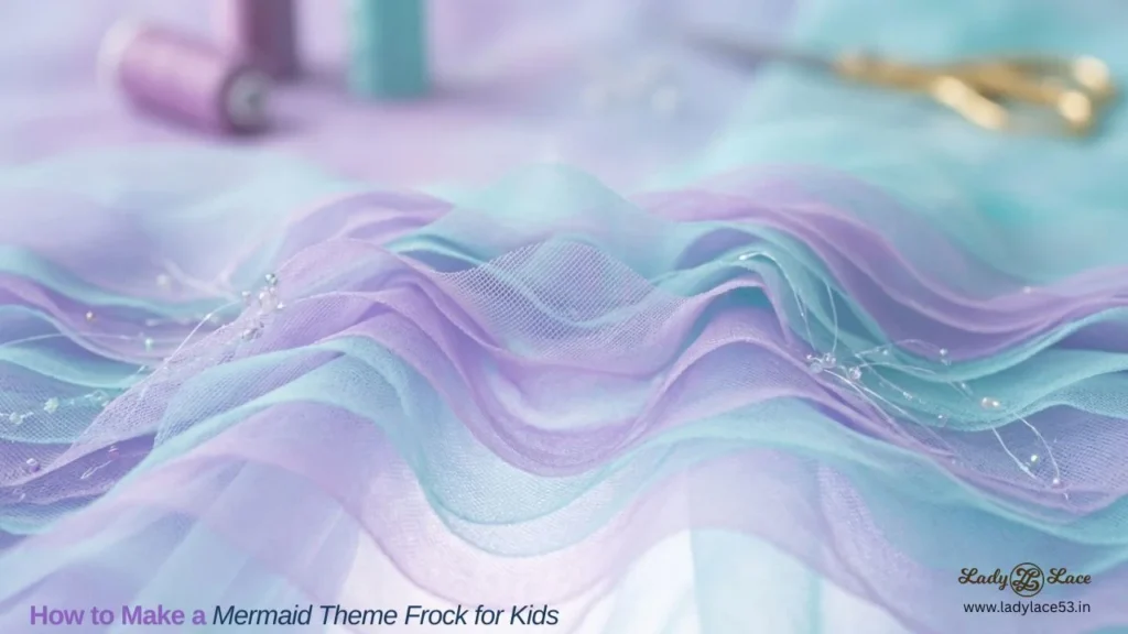 How to Make a Mermaid Theme Frock for Kids - Create the Mermaid Skirt