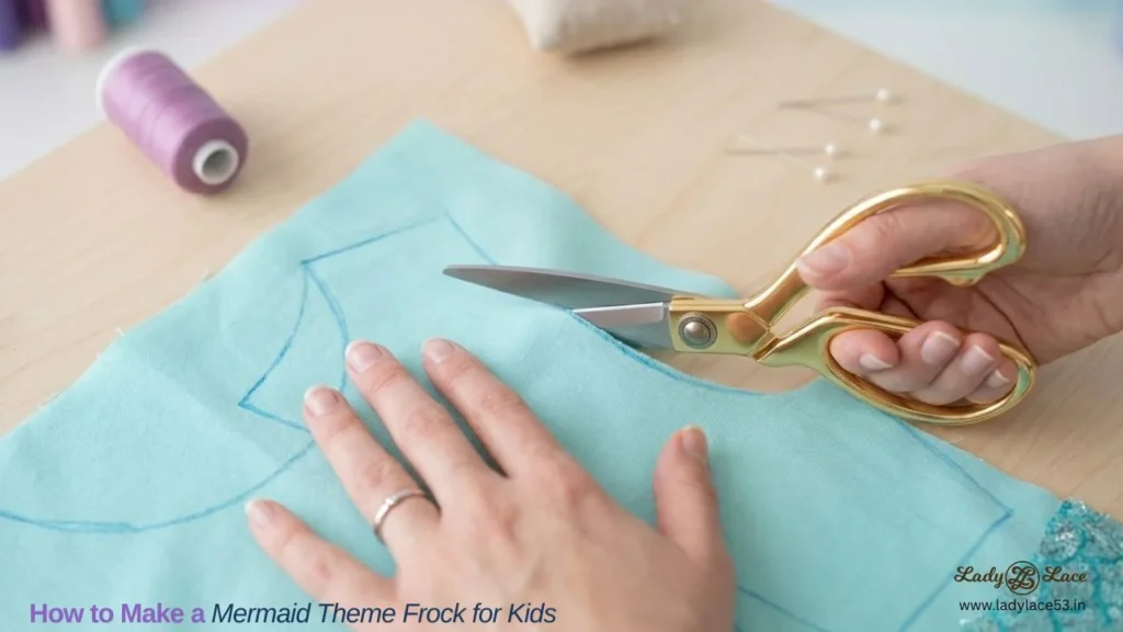 How to Make a Mermaid Theme Frock for Kids - Cut the Bodice