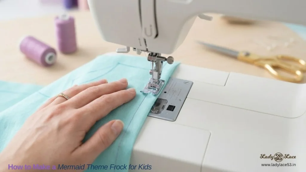 How to Make a Mermaid Theme Frock for Kids - Stitch the Top