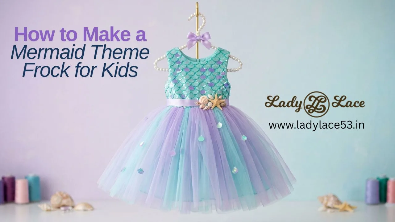 How to Make a Mermaid Theme Frock for Kids