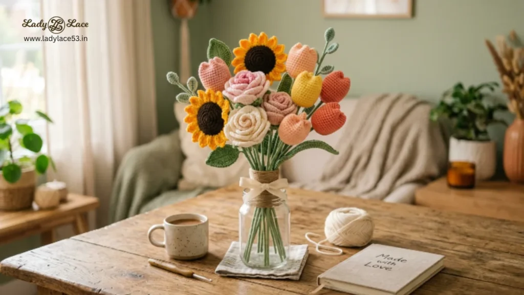 Easy Crochet Flowers Tutorial: Rose, Tulip & Sunflower (Beginner Friendly)