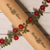 Red Floral Embroidered Lace Trim