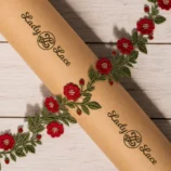 Red Floral Embroidered Lace Trim