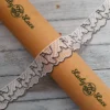 White and Black One-Sided Lace Trim – 1.5 Inch Wide (1 Yard)